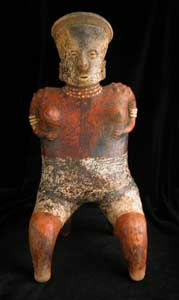 San Sebastián Style Nayarit Terracotta Sculpture of a Seated Woman