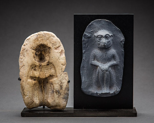 Old Babylonian Clay Mould with Seated Monkey