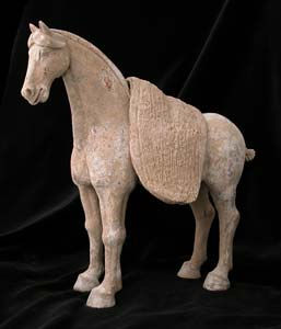 Tang Sculpture of a Horse with Removable Saddle