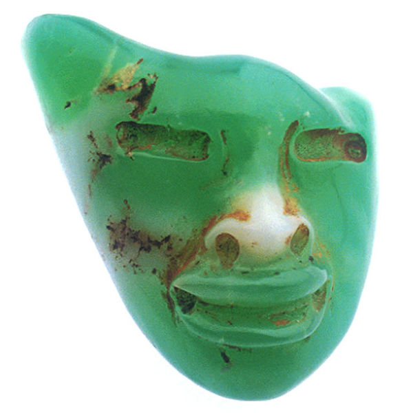 Mayan Aventurine Mask Pendant