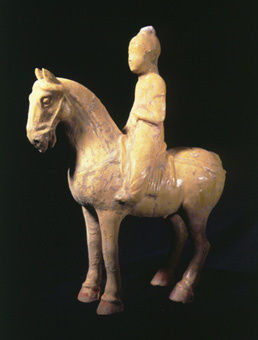 Sui Glazed Figure of a Horse and Rider