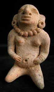 Mayan Sculpture of a Seated Woman