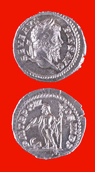 Silver Denarius of Emperor Septimius Severus