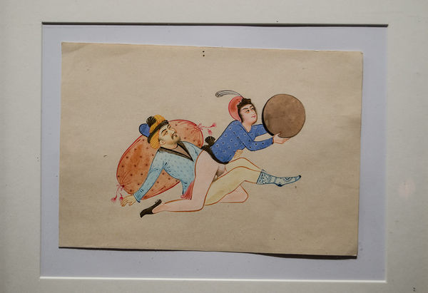 130 - Late Mughal Empire Erotic Manuscript / Painting Inspired by the Kama Sutra
