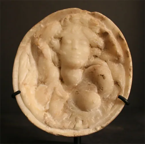 Marble Roundel of a Nude Woman