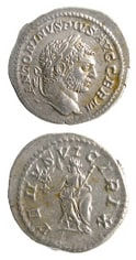 Silver Denarius of Emperor Caracalla
