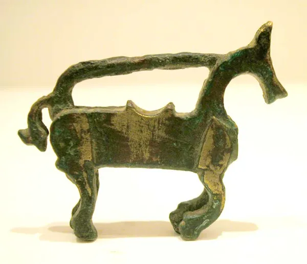 Islamic Bronze Lock Depicting a Horse