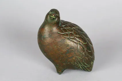 Roman Bronze figure of a bird (quail?)