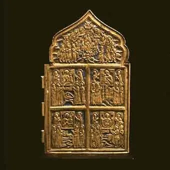 Section of a Brass Traveling Icon