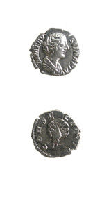 Silver Denarius of Empress Faustina Junior Issued Posthumously