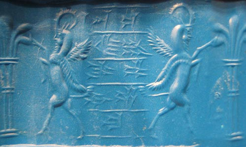 Neo-Elamite Chalcedony Cylinder Seal