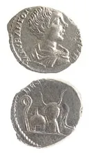 Silver Denarius of Caracalla Struck While Caesar