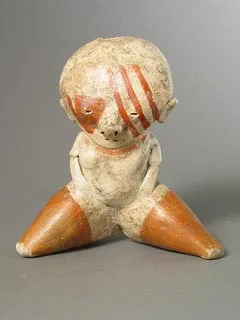 Chinesco Style (Type C) Nayarit Terracotta Sculpture of a Seated Woman