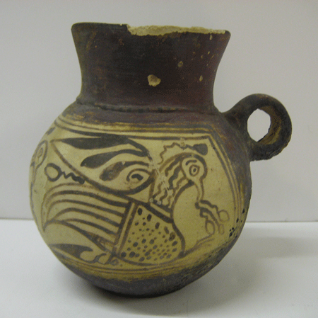 Early Islamic Painted Vessel with Bird Motifs