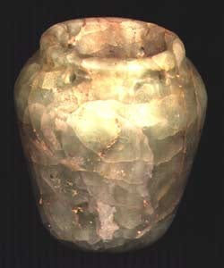 Pale Green, Semi-Opaque Heavy Glass Jar