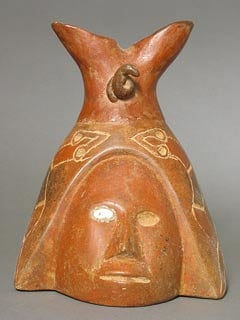 Colima Double-Headed Vessel Decorated with Snakes