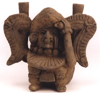 Zapotec Sculpture of a Man Wearing a Headdress