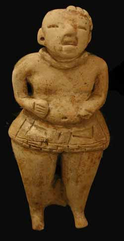 Mayan Sculpture Of A Standing Woman