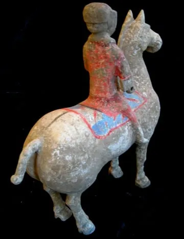 Han Polychrome Horse and Rider