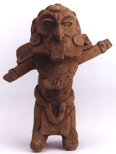 Mayan Sculpture of a Standing Male