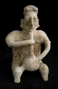 Jalisco Seated Shaman Drinking from a Bowl
