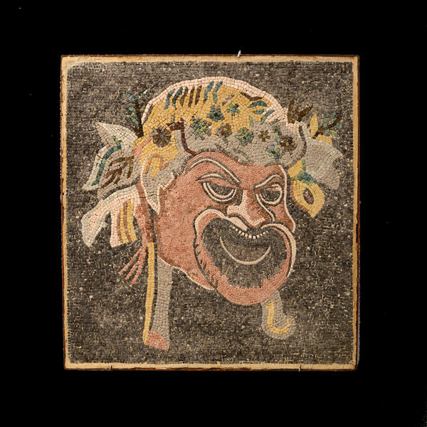 Roman Mosaic Depicting a Theatrical Mask