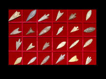 Set of Twenty-Four Neolithic Flint Arrowheads