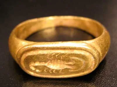 Gold Scorpion Seal Ring
