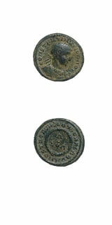 Bronze Follis of Constantine II Struck While Caesar