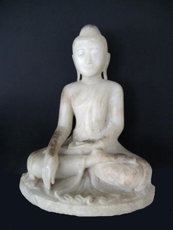 Mandalay Marble Seated Buddha