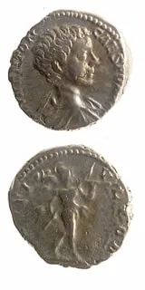 Silver Denarius of Caracalla Struck While Caesar