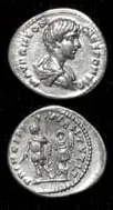 Silver Denarius of Caracalla Struck While Caesar
