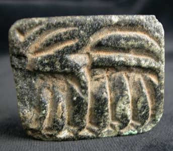 Jemdet Nasr Diorite Seal Depiciting Two Gazelles