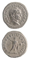 Silver Denarius of Emperor Caracalla