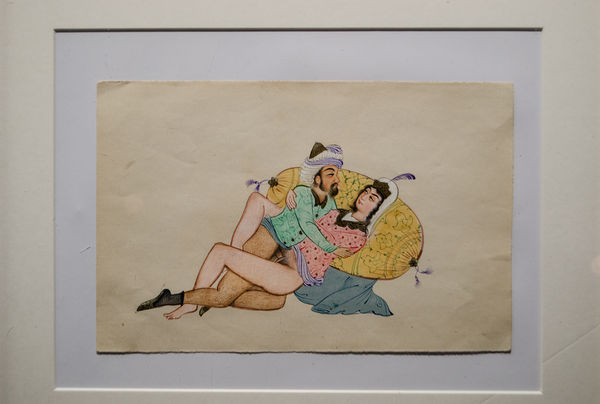 133 - Late Mughal Empire Erotic Manuscript / Painting Inspired by the Kama Sutra