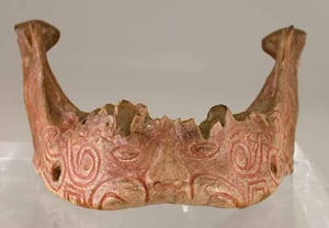 Mayan Carved Human Mandible