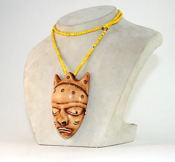 Pende Ivory Ikhoko Mask Pendant