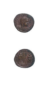 Bronze Coin of Constantine II Struck While Caesar
