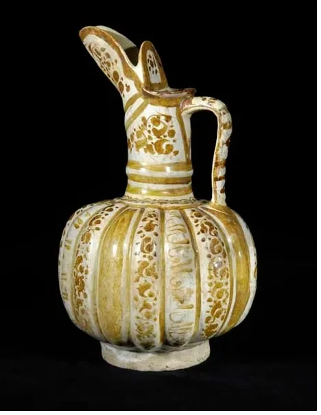 Kashan Lustre Ewer with Fluted Body