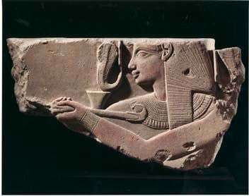 Limestone Fragment of a Relief Panel Depicting Seti I Offering Incense