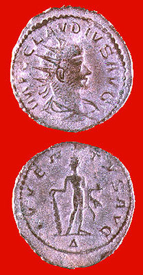 Bronze Antoninianus of Emperor Claudius Gothicus