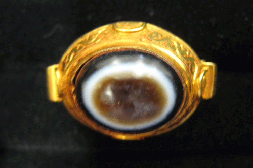Ottoman-Style Agate Gold Ring