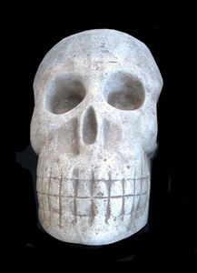 Stone Sculpture of a Skull
