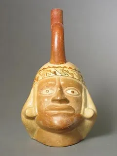 Moche Portrait Head Vessel