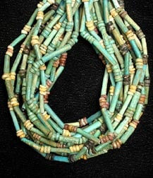 Fourteen Strand Egyptian Faience Bead Necklace