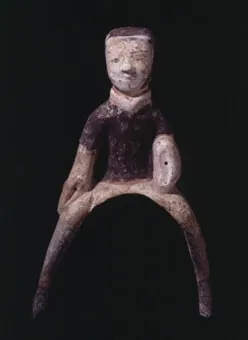 Han Painted Terracotta Sculpture of a Rider