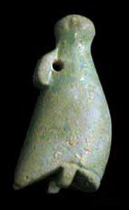 New Kingdom Faience Hedjet Crown Amulet