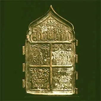 Section of a Brass Traveling Icon