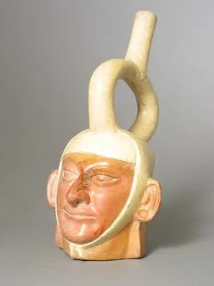 Moche Portrait Head Vessel