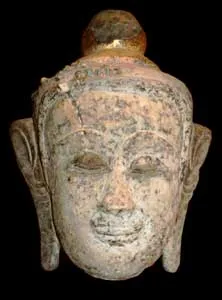 Khmer Terracotta Head of Buddha